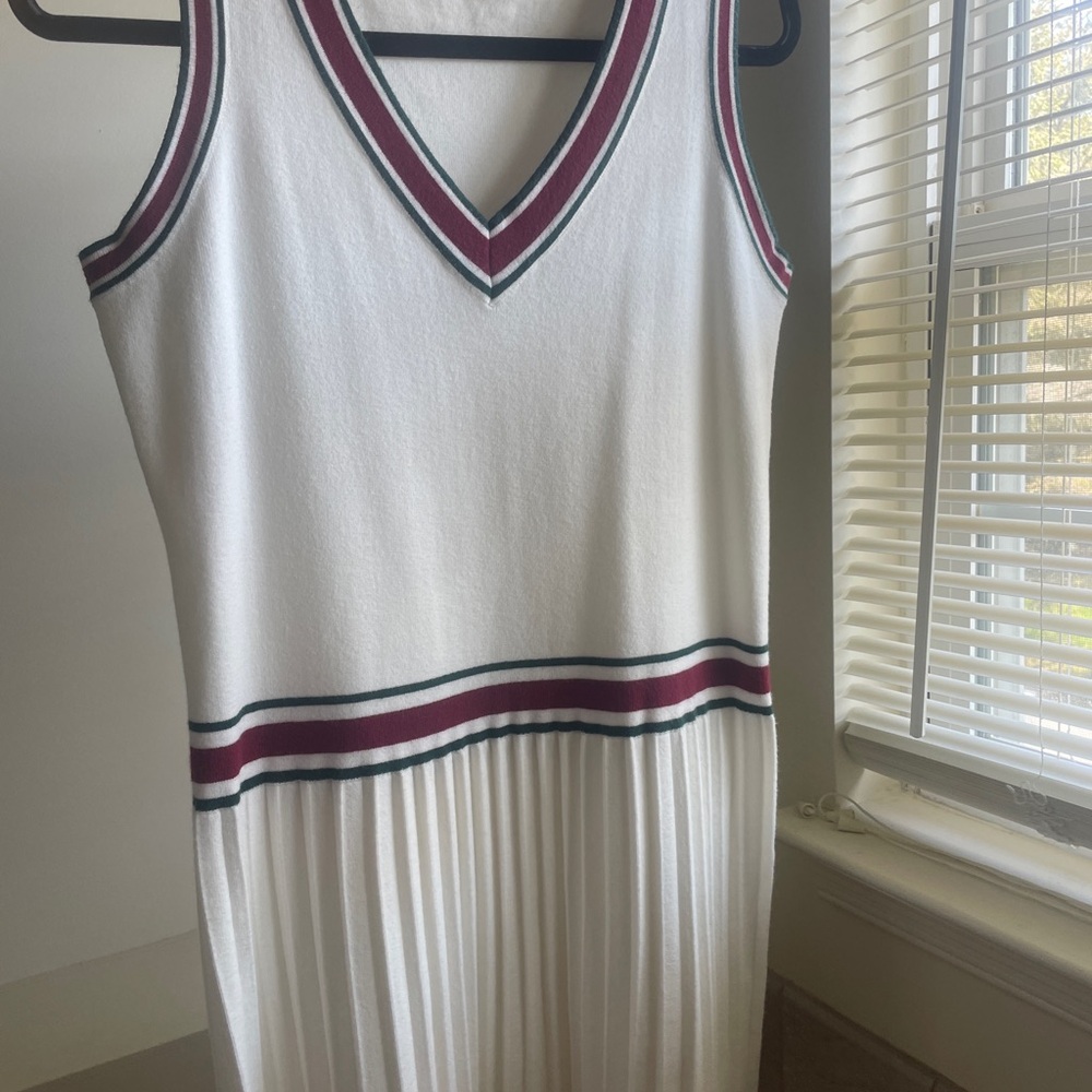 V neck Tennis sweater dress
